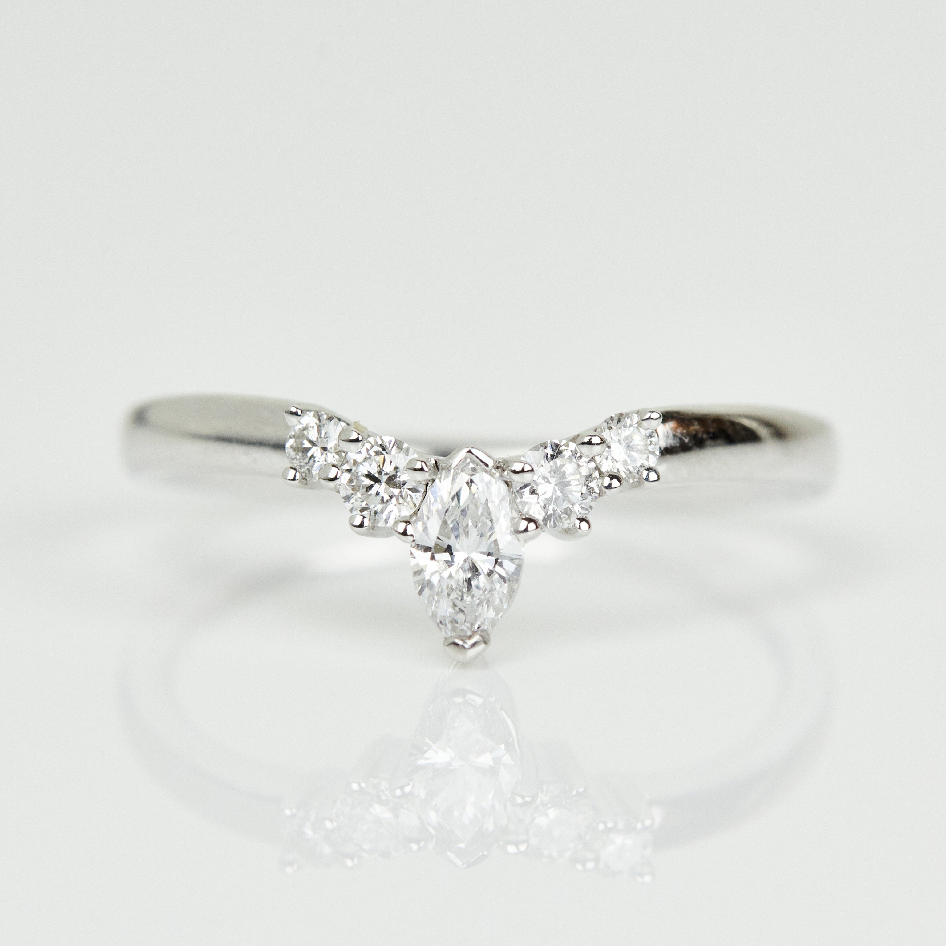 0.25 TCW Round Shaped Half Eternity Lab Grown Diamond Wedding Band